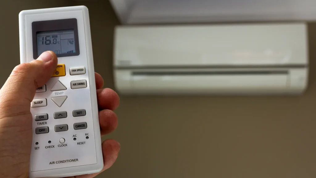 Lights dimming when the air conditioner turns on in a home