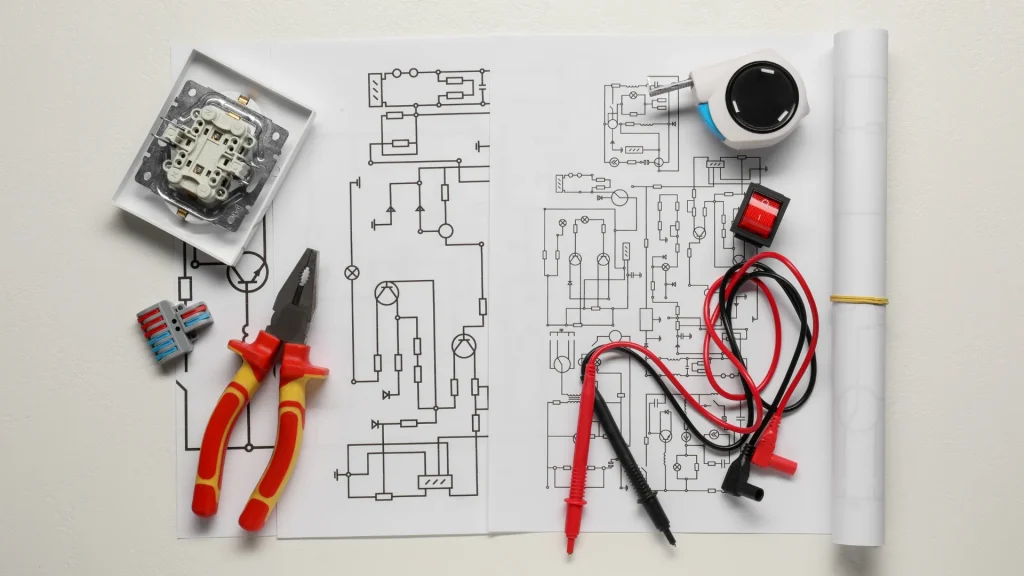 Electrical planning documents and tools for a home addition project